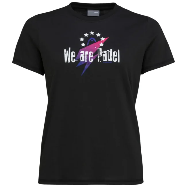 HEAD WAP STAR Padel T-Shirt Women BLACK 01