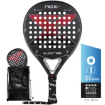 NOX X-ONE Red Padel Racket 2023, rackets with cover bag Image 1
