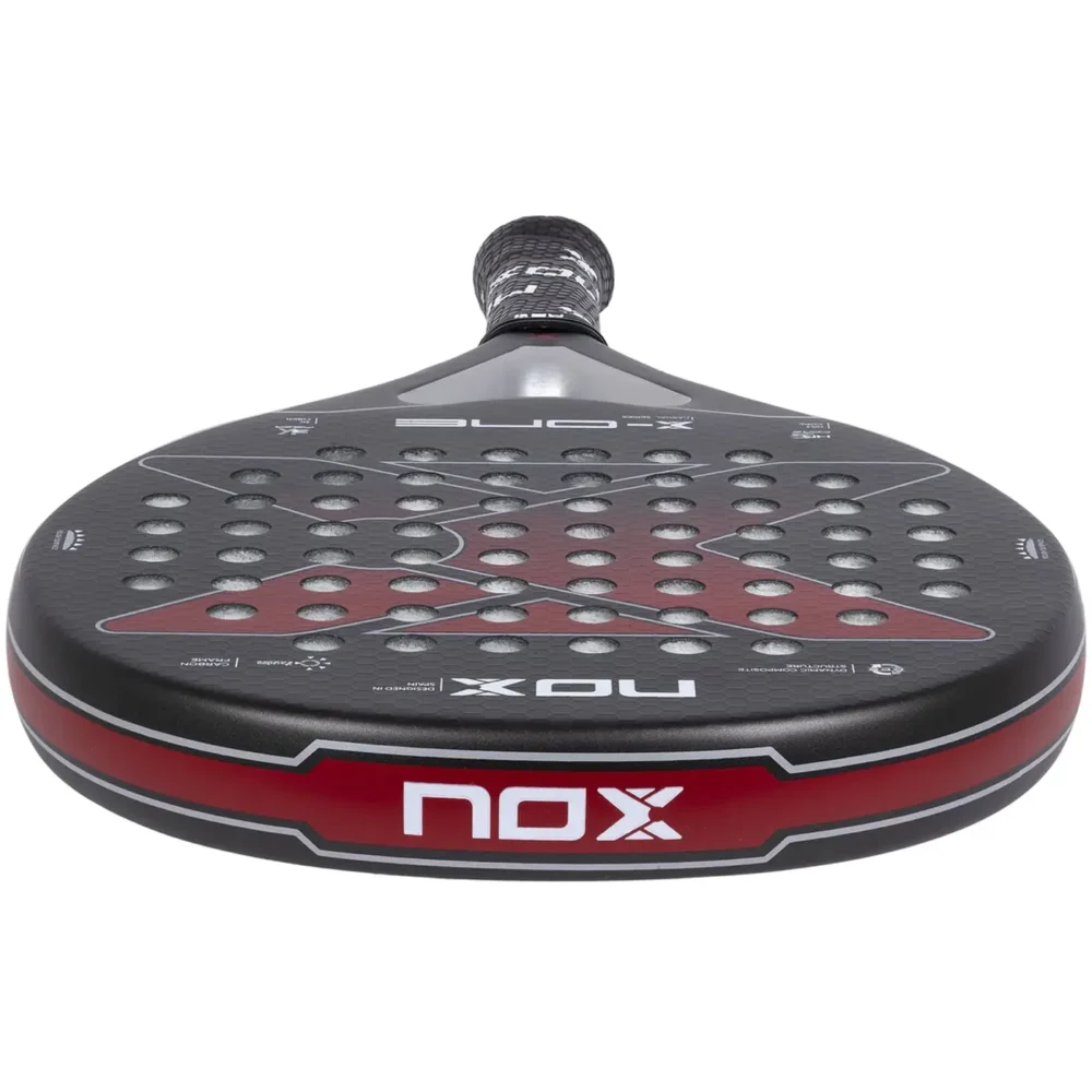 NOX X-ONE Red Padel Racket 2023, rackets with cover bag Image 4