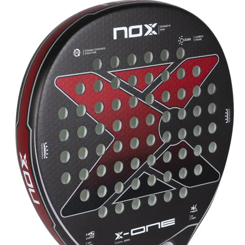 NOX X-ONE Red Padel Racket 2023, rackets with cover bag Image 5
