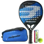 BULLPADEL HACK 03 CTR 2023 PADEL RACKET + BPP-22012-1 Hack Padel Bag + 3 Padel Balls