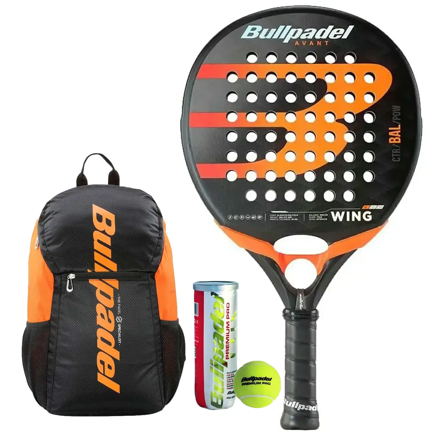 Bullpadel Wing 2021 Padel Racket + Performance Padel Backpack + 3 Padel Balls Bullpadel Wing 2021 Padel Racket + Performance Padel Backpack + 3 Padel Balls