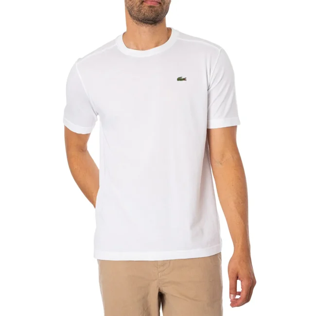 Lacoste Sport Embroidered Logo T-Shirt - White padel Shirt Image 5