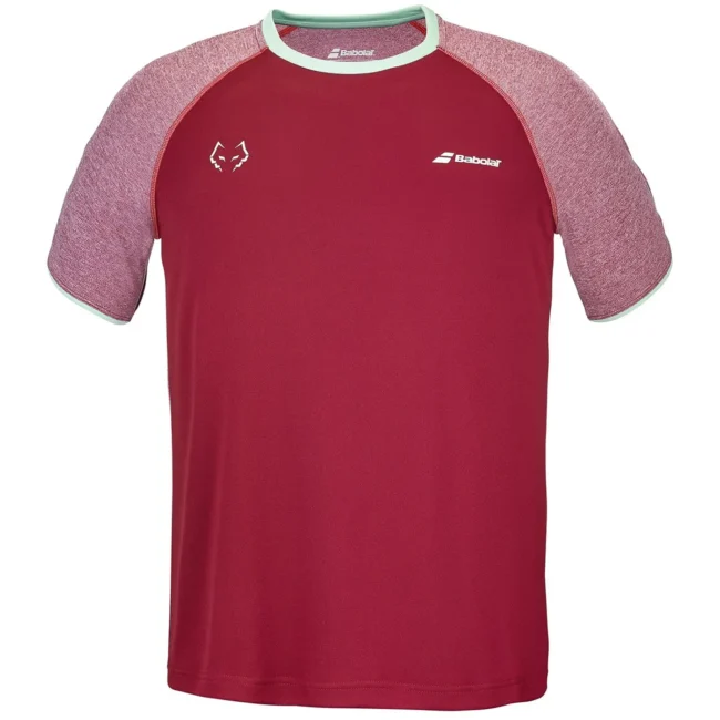 Babolat CREW NECK JUAN LEBRÓN Padel Shirt Maroon