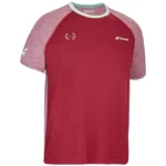 Babolat CREW NECK JUAN LEBRÓN Padel Shirt Maroon - Image 2
