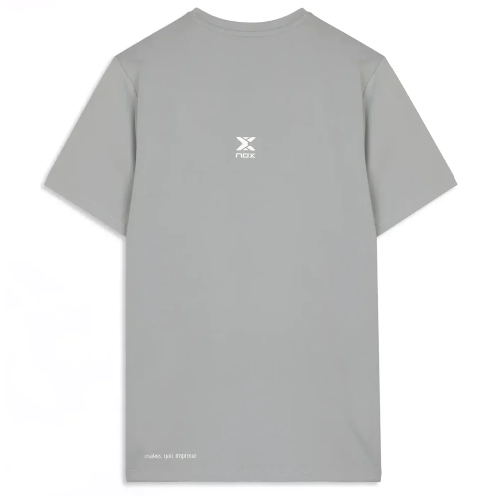 Nox Team Regular Men's Padel T-Shirt Gray Image 2