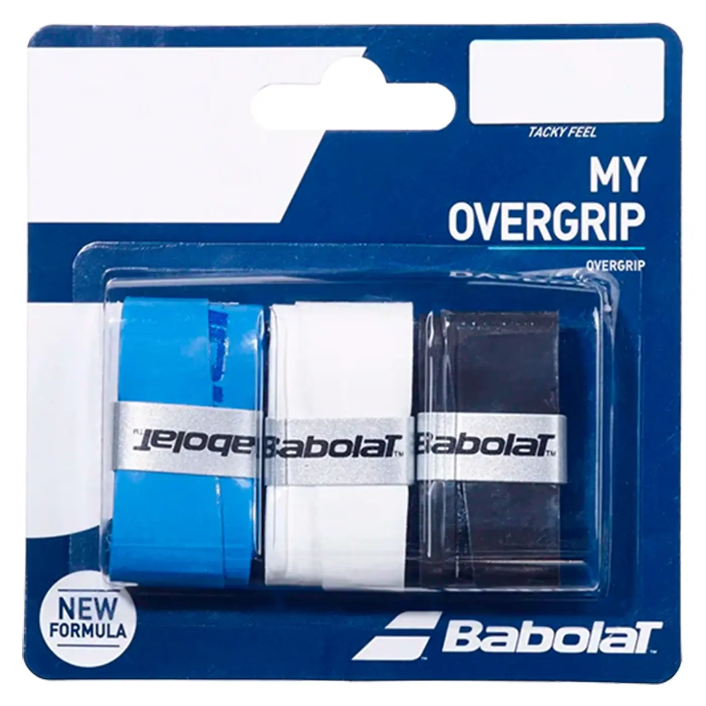 Overgrip Babolat My overgrip (pack X3) White Blue Overgrip Babolat My overgrip (pack X3) White/Blue - Image 1