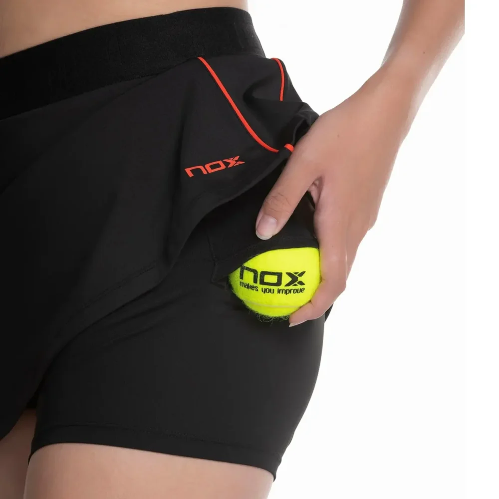 NOX Women's Padel Skort Black, Padel Skirt for women IMage 3
