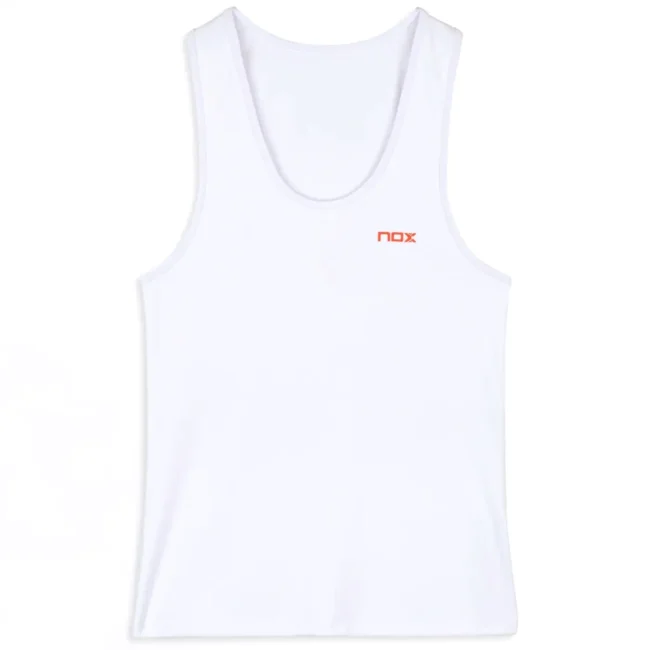 NOX Women's Padel TANK TOP, Padel Apparel for Women White Image 4