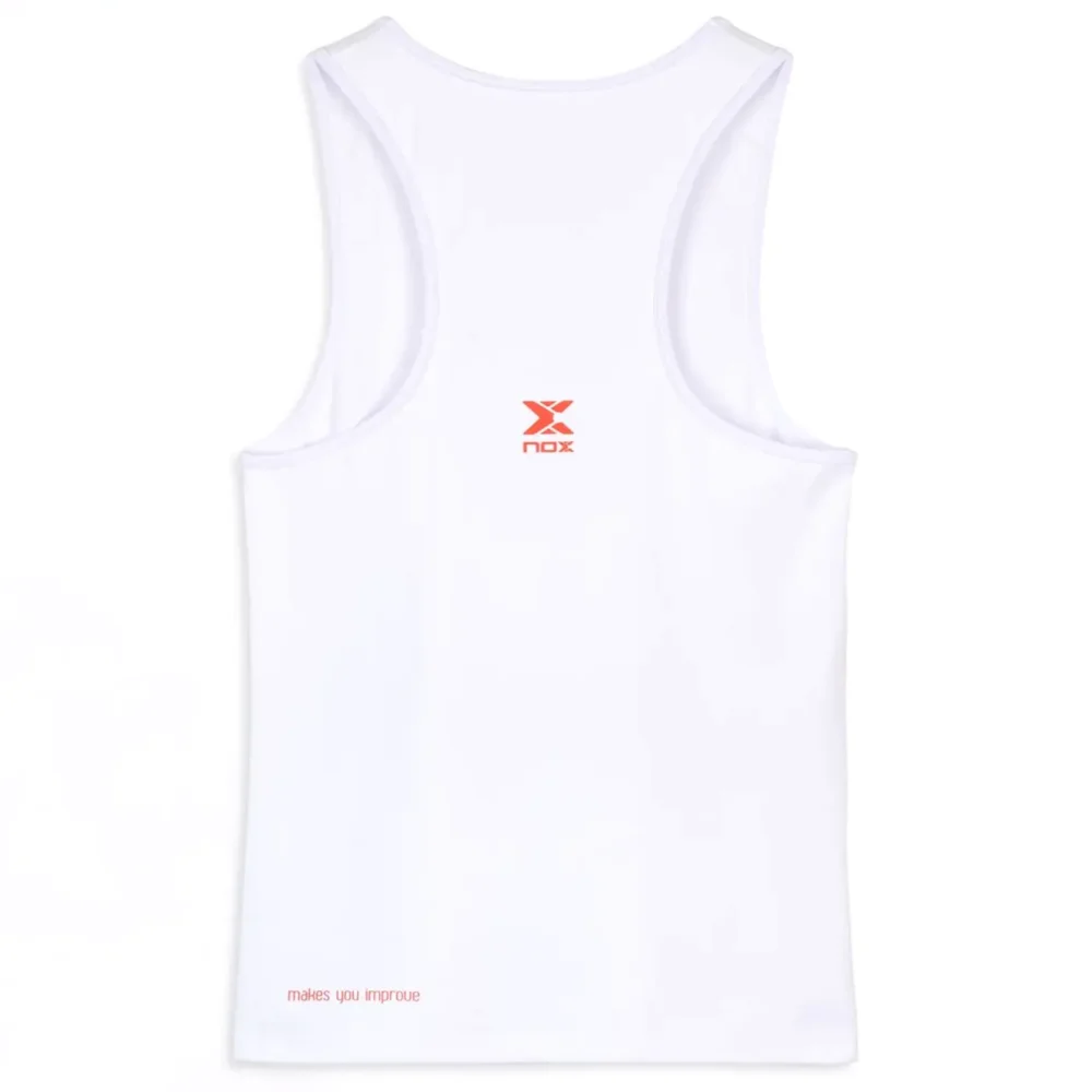 NOX Women's Padel TANK TOP, Padel Apparel for Women White Image 5