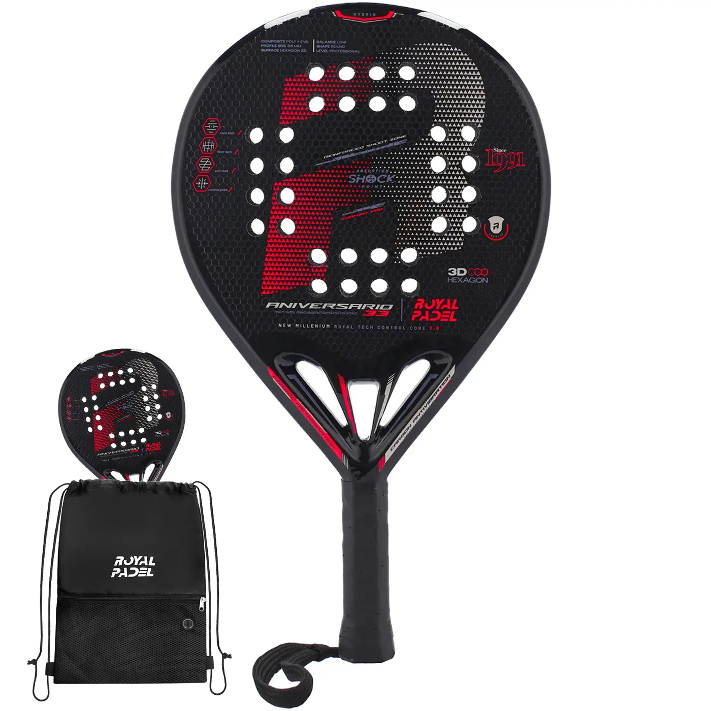 Royal Padel 33 Anniversary Hybrid Padel Racket Royal Padel 33 Anniversary Hybrid Padel Racket