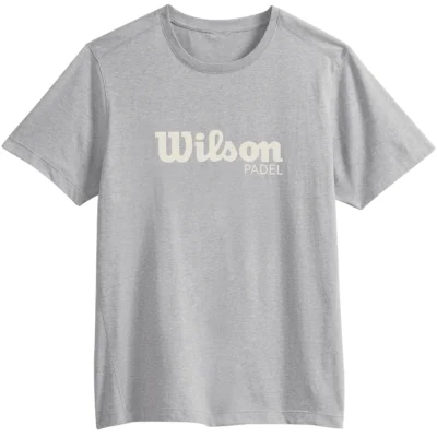 Wilson Graphic Padel Tee Heather Grey 01