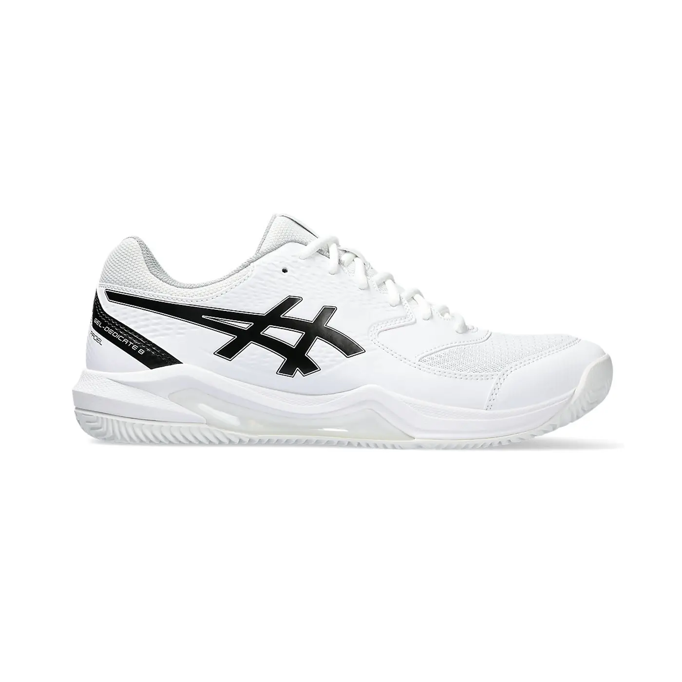 ASICS Padel Shoes Gel-Dedicate 8 White Black 01 ASICS Padel Shoes Gel-Dedicate 8 White Black 01