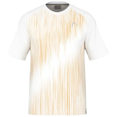 HEAD Performance Padel T-shirt Men Yellow White 02