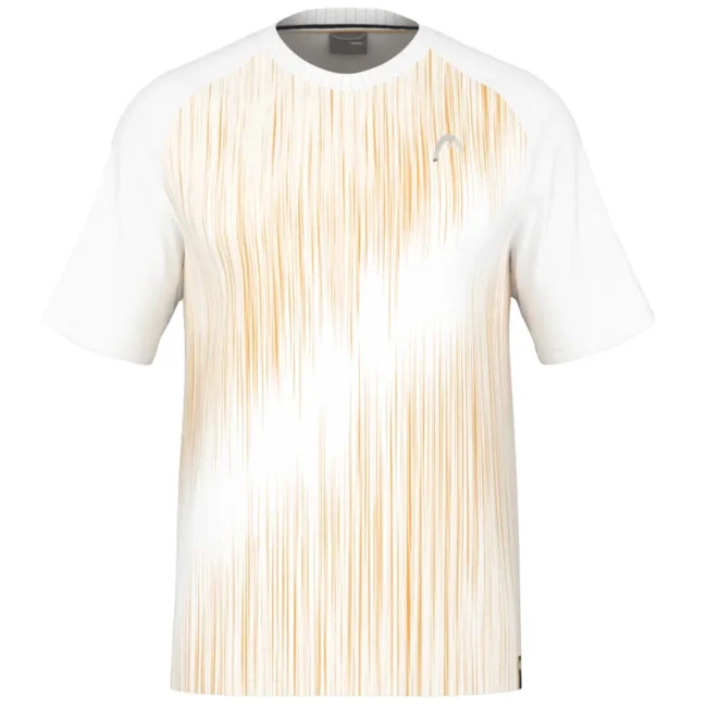 HEAD Performance Padel T-shirt Men Yellow White 02