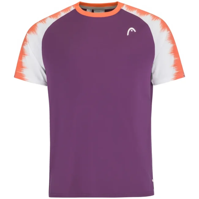 HEAD Performance Topspin Padel T-Shirt Men Lilac Print Vision 01
