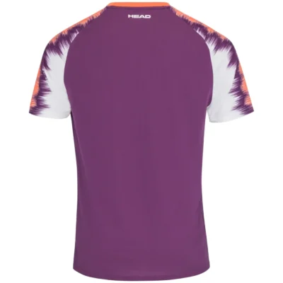 HEAD Performance Topspin Padel T-Shirt Men Lilac Print Vision 02