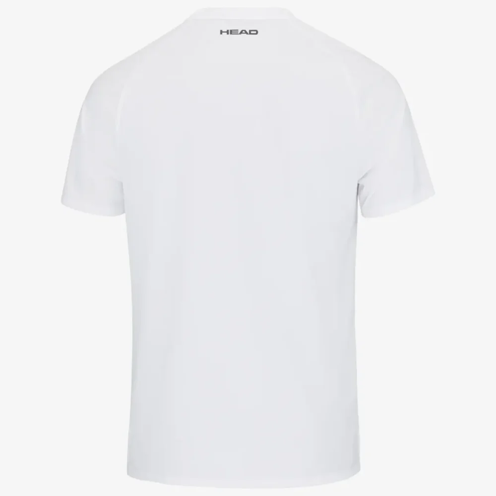 HEAD Performance Topspin Padel T-Shirt Men White Print Vision 02