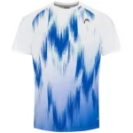 HEAD Performance Topspin Padel T-Shirt Men White Print Vision