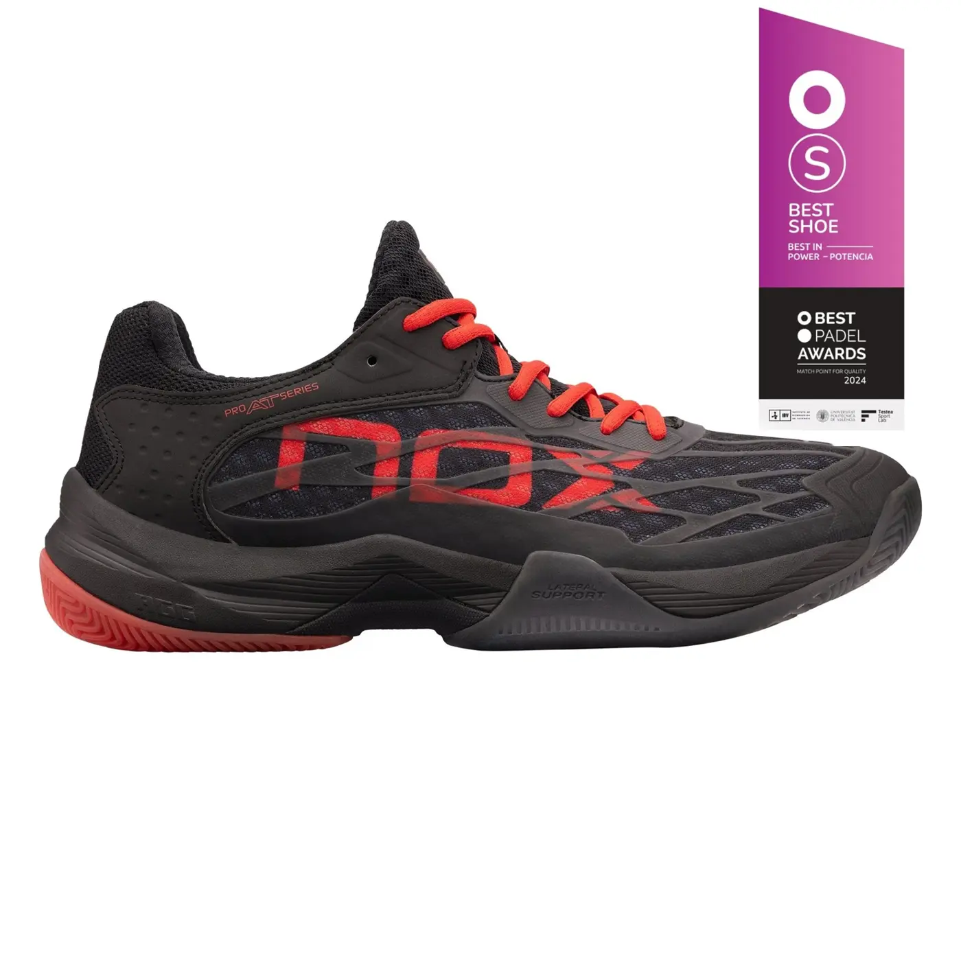 NOX AT10 LUX 2025 Padel Shoes Black Red 01 NOX AT10 LUX 2025 Padel Shoes Black Red 01