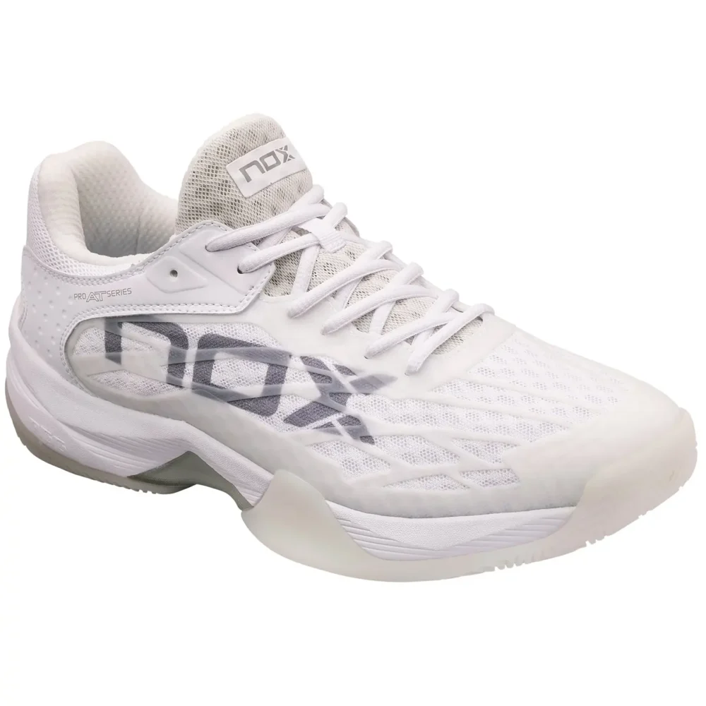NOX AT10 LUX 2025 Padel Shoes White Grey 02