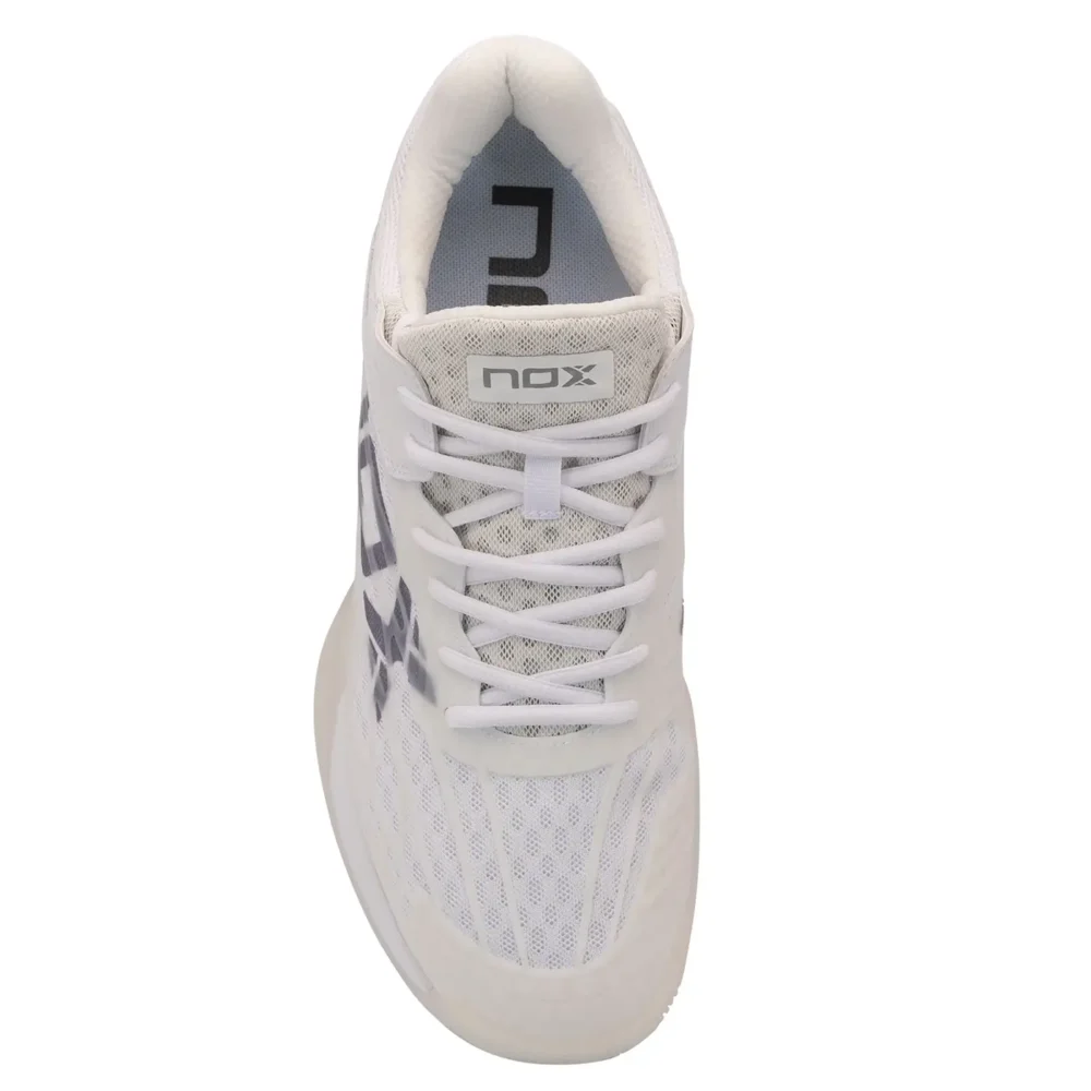 NOX AT10 LUX 2025 Padel Shoes White Grey 03