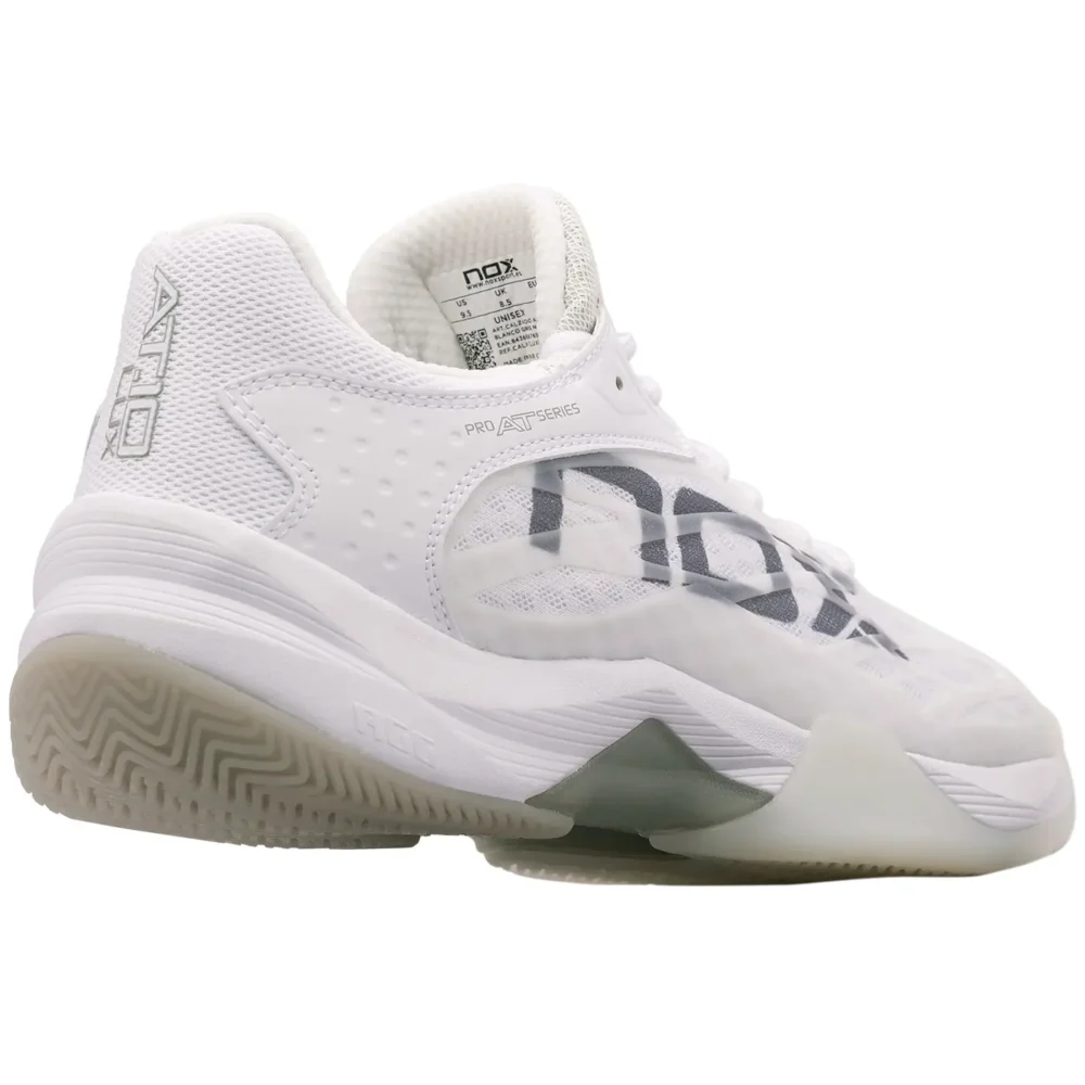 NOX AT10 LUX 2025 Padel Shoes White Grey 07