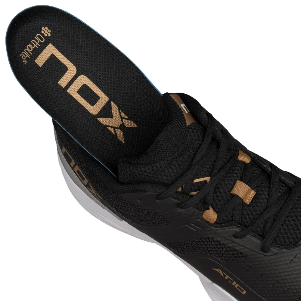 NOX AT10 PRO Padel Shoes 2025 Black Gold 11