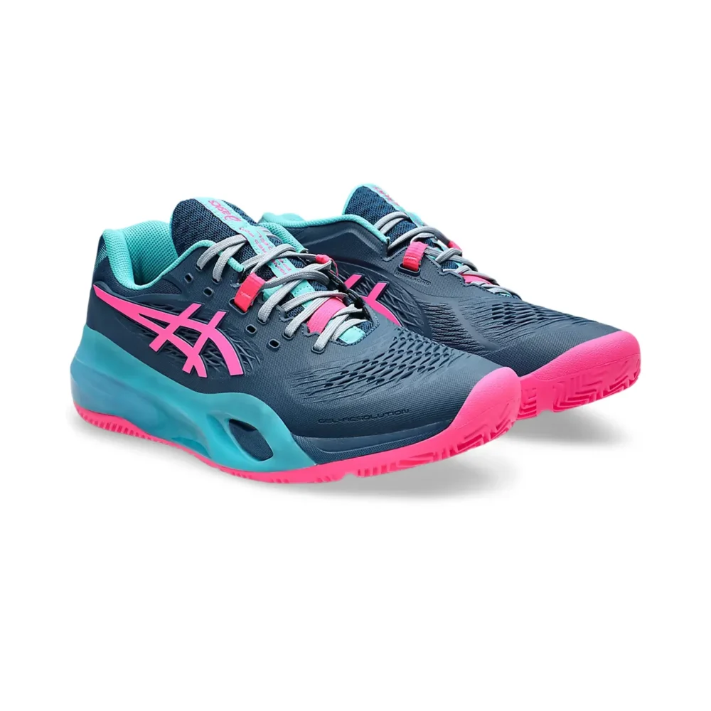 ASICS Gel-Resolution X Padel Shoes Mako Blue Hot Pink 07