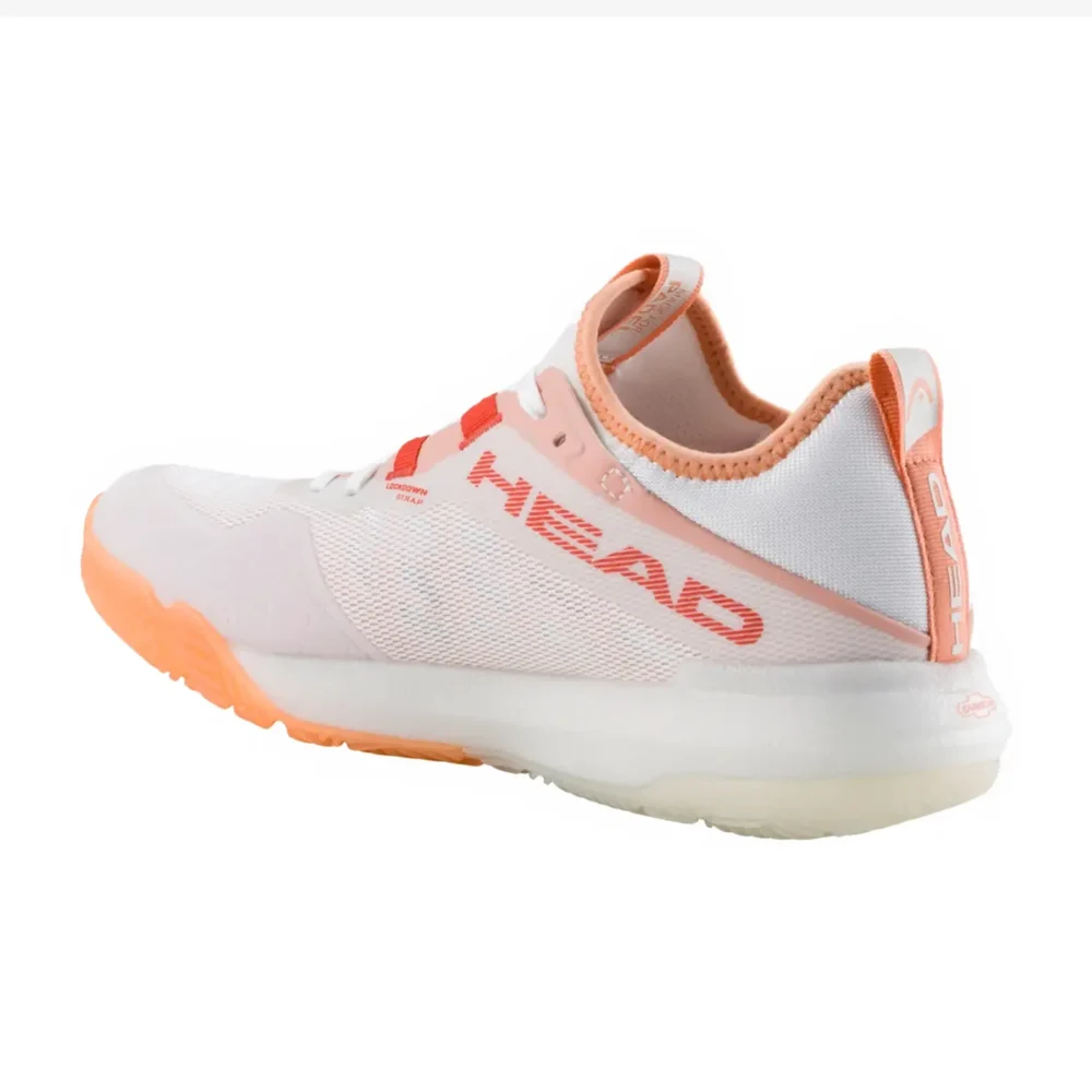 HEAD Motion Pro Women's Padel Shoes White Coral 03