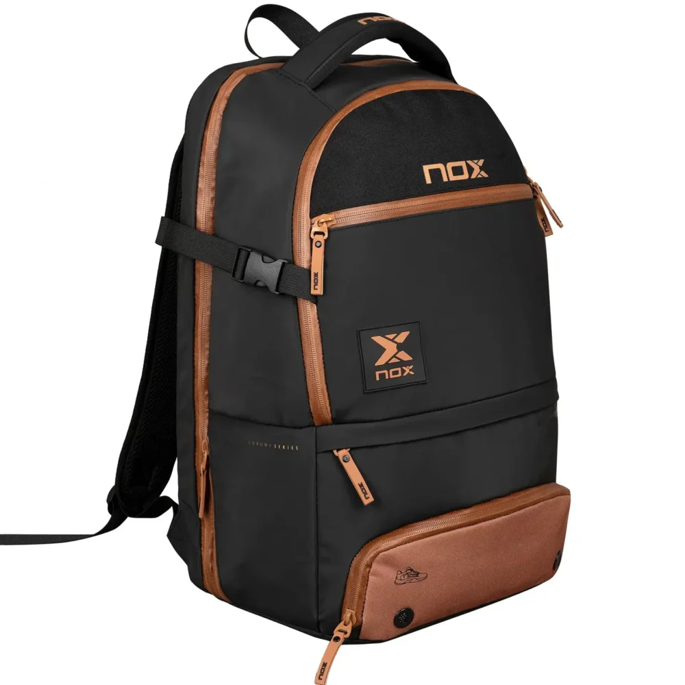 NOX Padel Backpack Luxury Open Series Black Brown 02