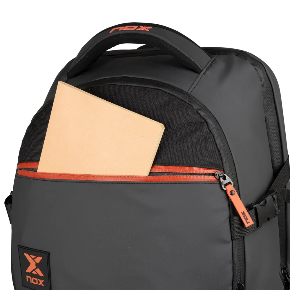 NOX Padel Backpack Luxury Open Series Black Red 09