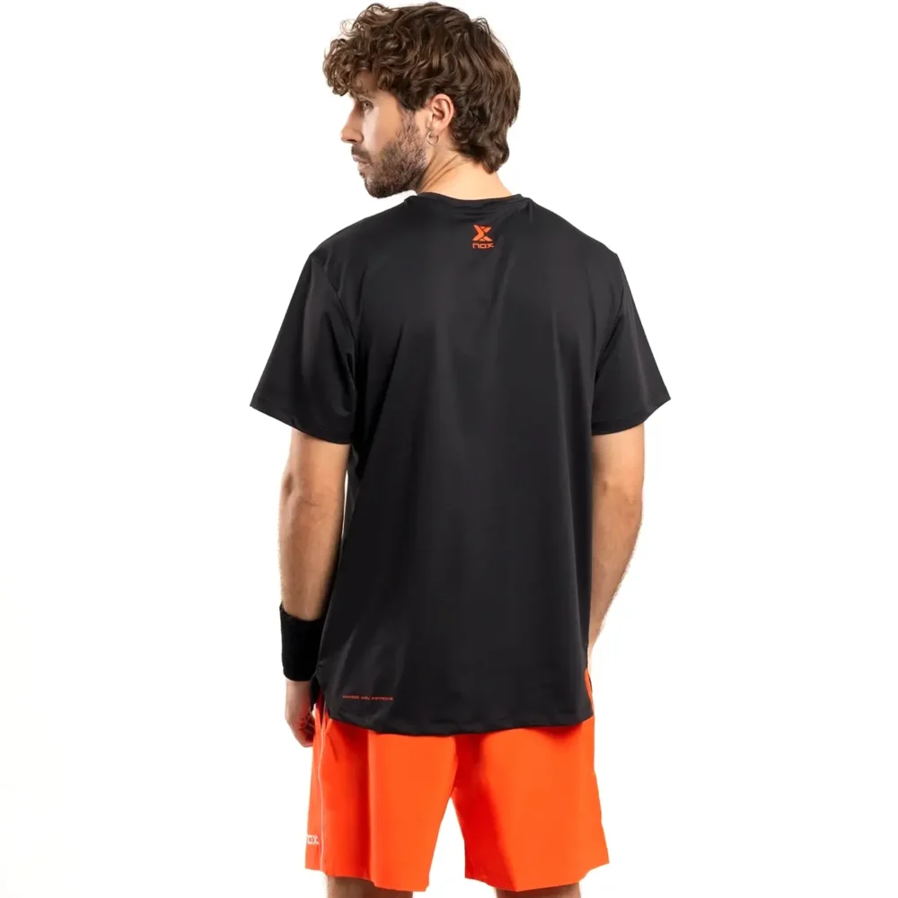 NOX Team Regular Men's Padel T-Shirt Black 01