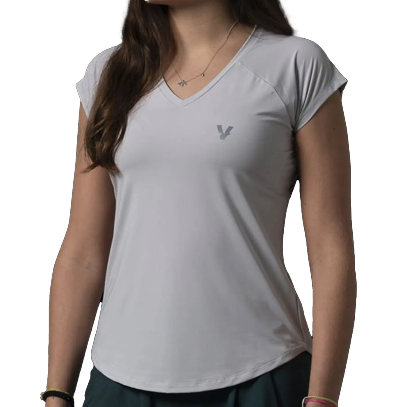 VOLT Performance Woman Padel T-shirt Ice Grey 02 VOLT Performance Woman Padel T-shirt Ice Grey 02
