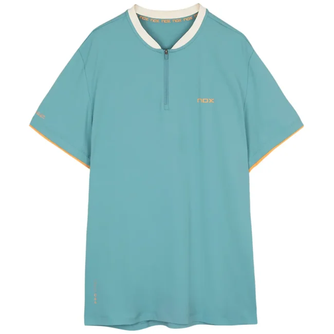 NOX Pro Polo Padel Shirt Short Sleeve Turquoise 01