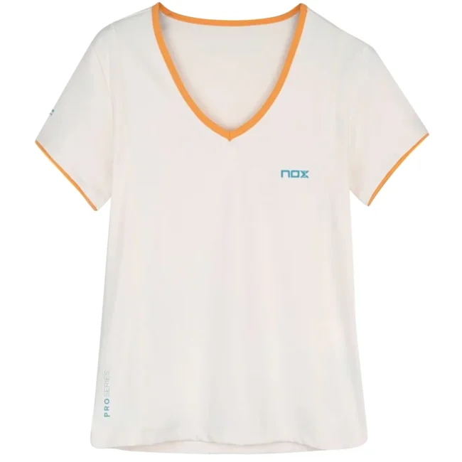 NOX Pro Women's Padel T-Shirt Short Sleeve Vanilla 03