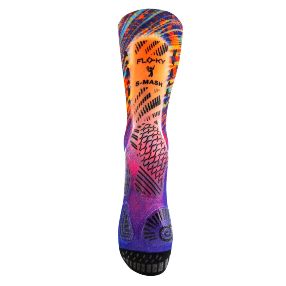 FLOKY Biomechanical Padel Socks S-Mash 3D Rio Orange 02