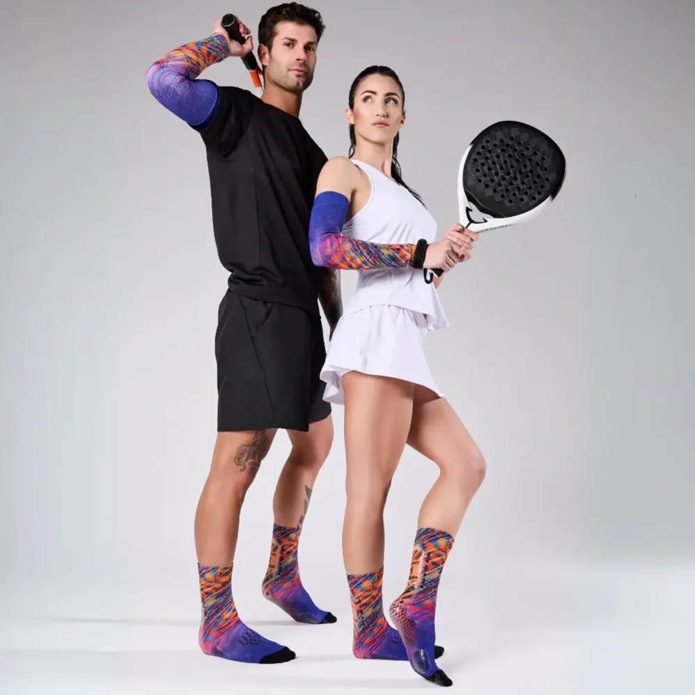 FLOKY Biomechanical Padel Socks S-Mash 3D Rio Orange 05