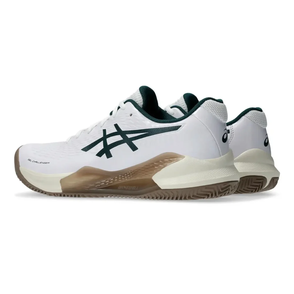 ASICS Gel Challenger 14 Clay Men's Padel Shoes White Green 03