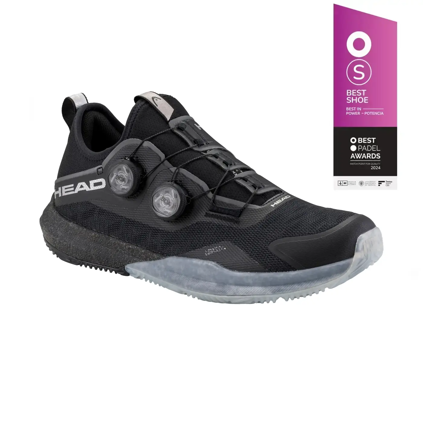 HEAD Motion Pro Boa Padel Shoes Black 01 HEAD Motion Pro Boa Padel Shoes Black 01