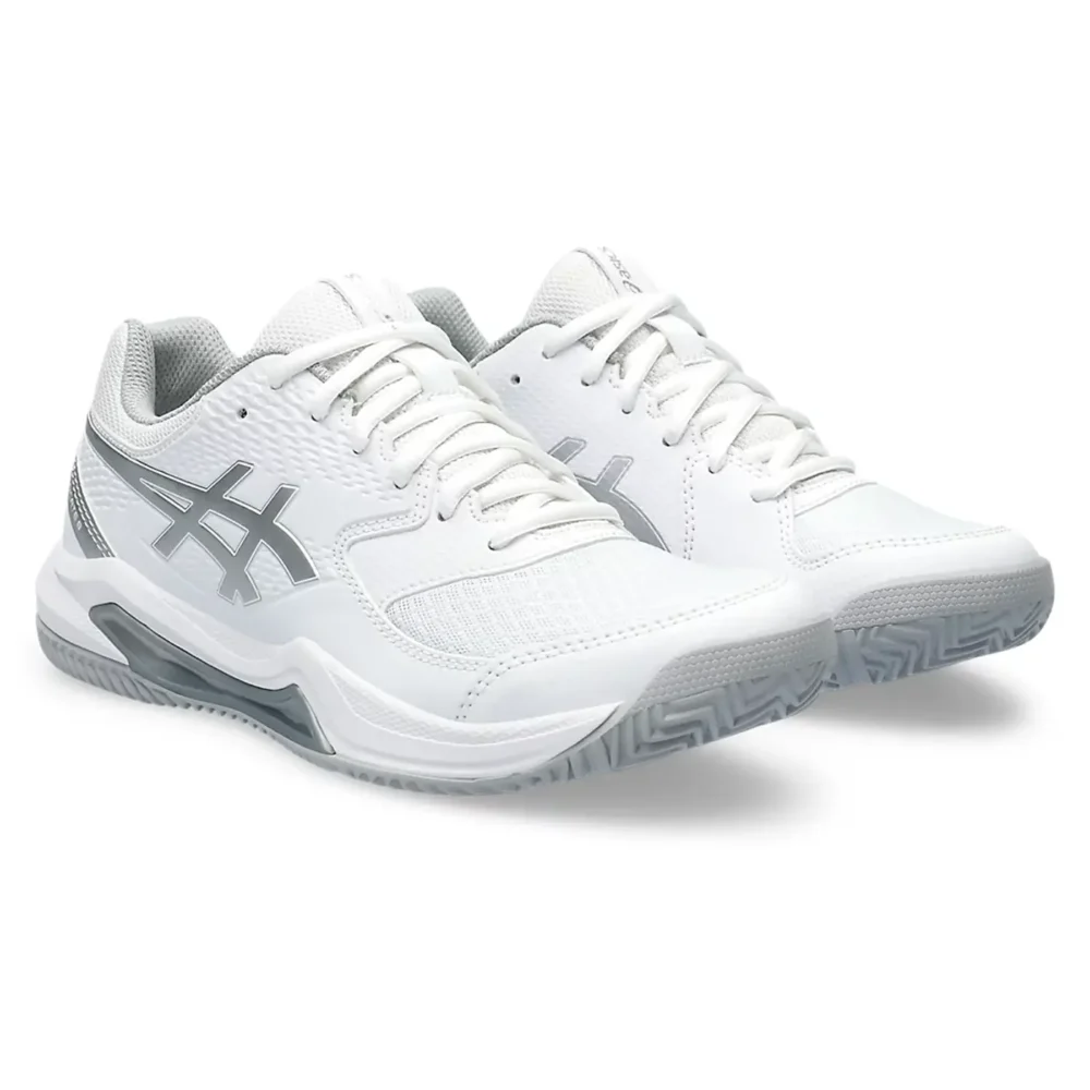 ASICS Gel Dedicate 8 White Pure Silver Women Padel Shoes 02