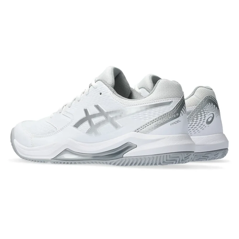 ASICS Gel Dedicate 8 White Pure Silver Women Padel Shoes 03