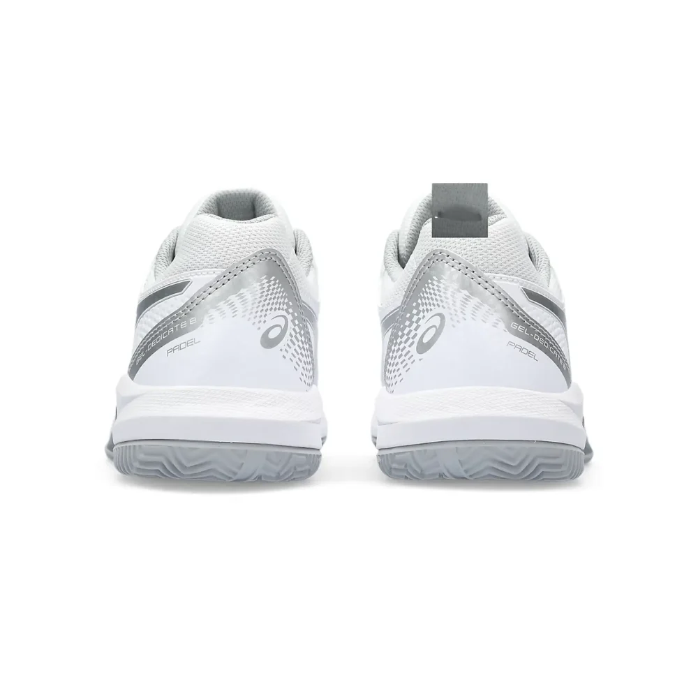 ASICS Gel Dedicate 8 White Pure Silver Women Padel Shoes 05