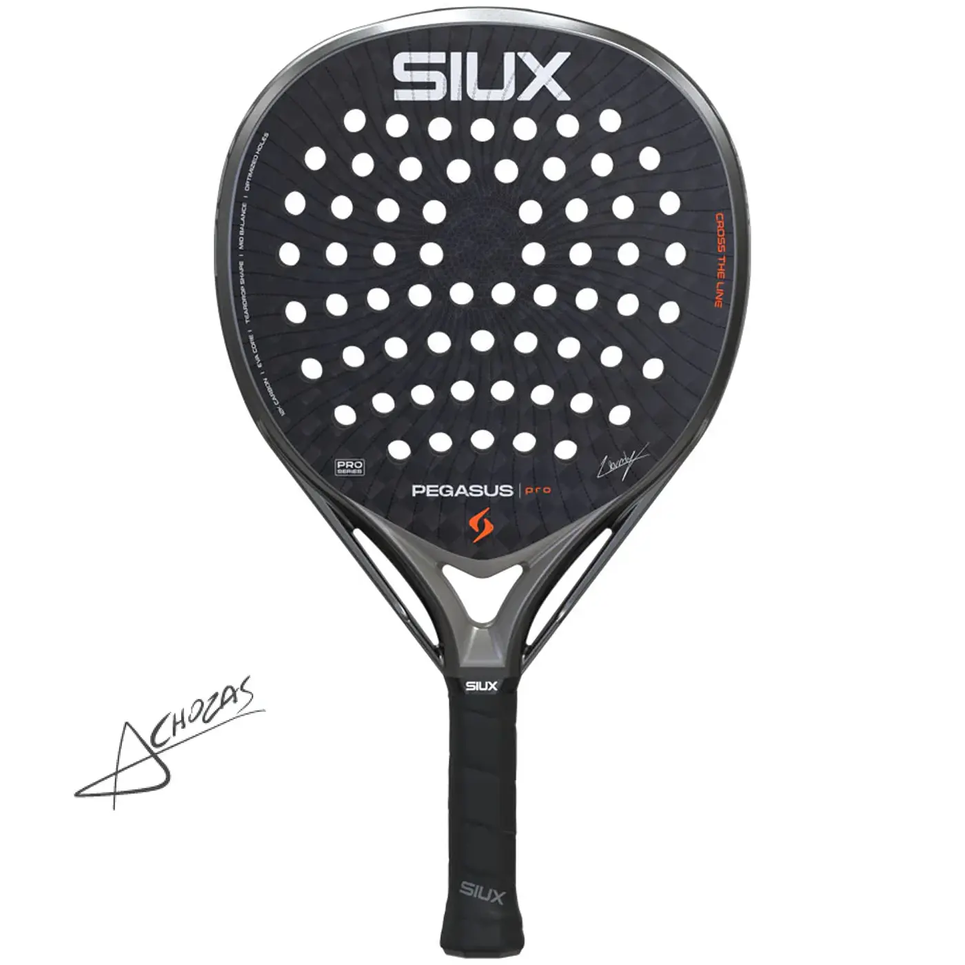 Siux Pegasus Pro 2026 Padel Racket Alex Chozas Grey 01 Siux Pegasus Pro 2026 Padel Racket Alex Chozas Grey 01