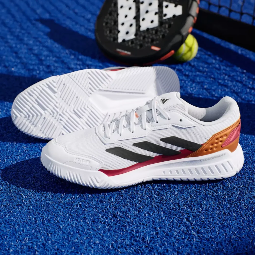 ADIDAS Courtquick Padel Shoes 2026 White Orange 03