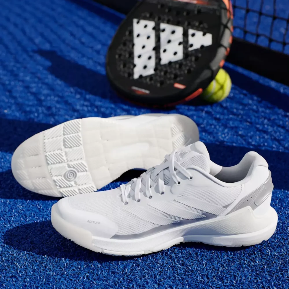ADIDAS Crazyquick Lightstrike Padel Shoes 2026 White Metalic Silver 03