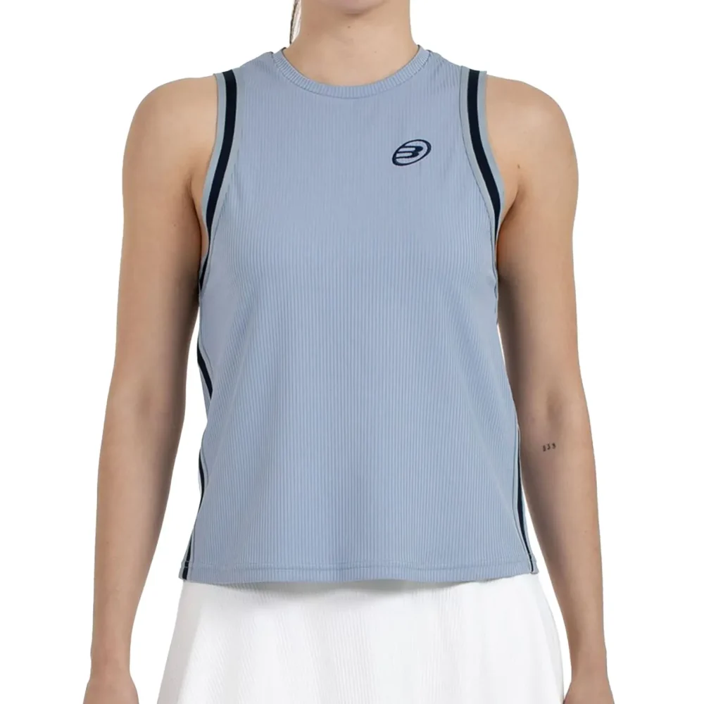 BULLPADEL Talava Women Padel Top Steel Blue 01