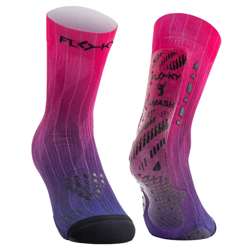 FLOKY S-Mash 3D Biomechanical Padel Socks 2026 Pink Nebula - Image 2
