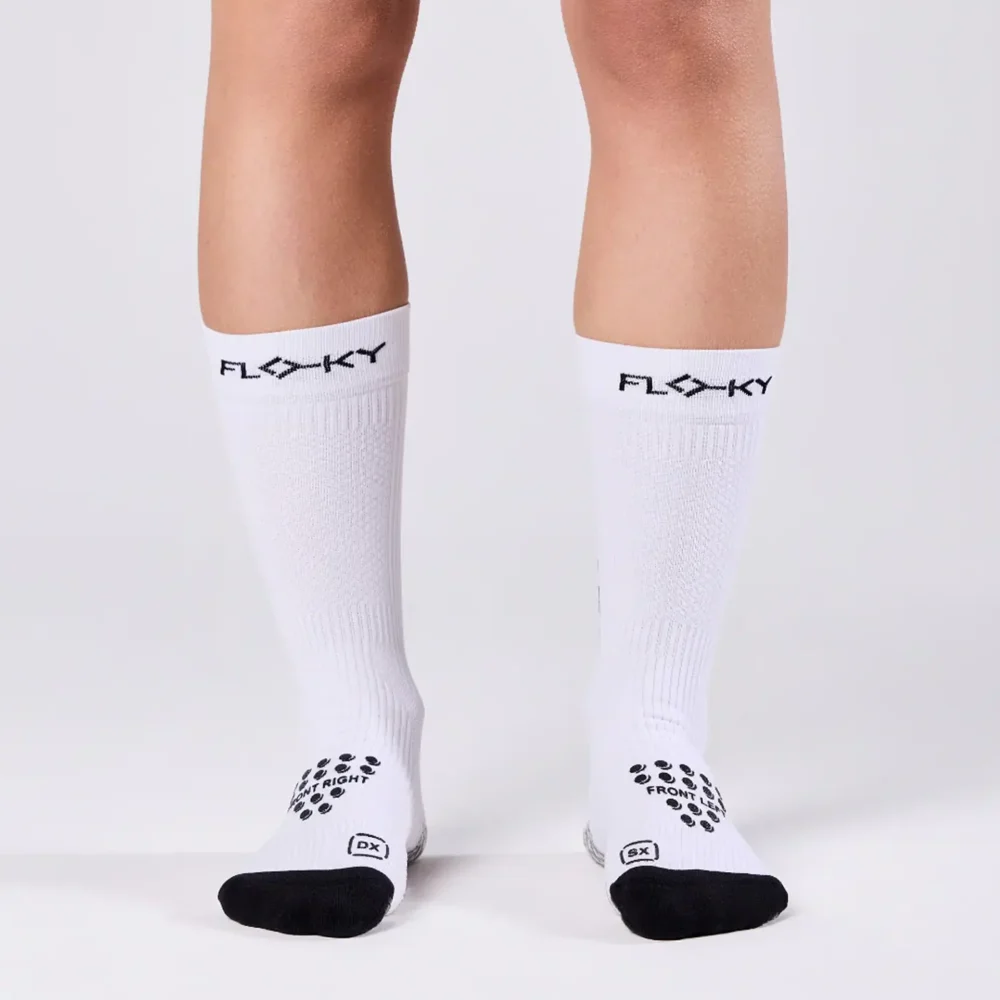 FLOKY Biomechanical S-Mash 3D Padel Socks 2026 White 04