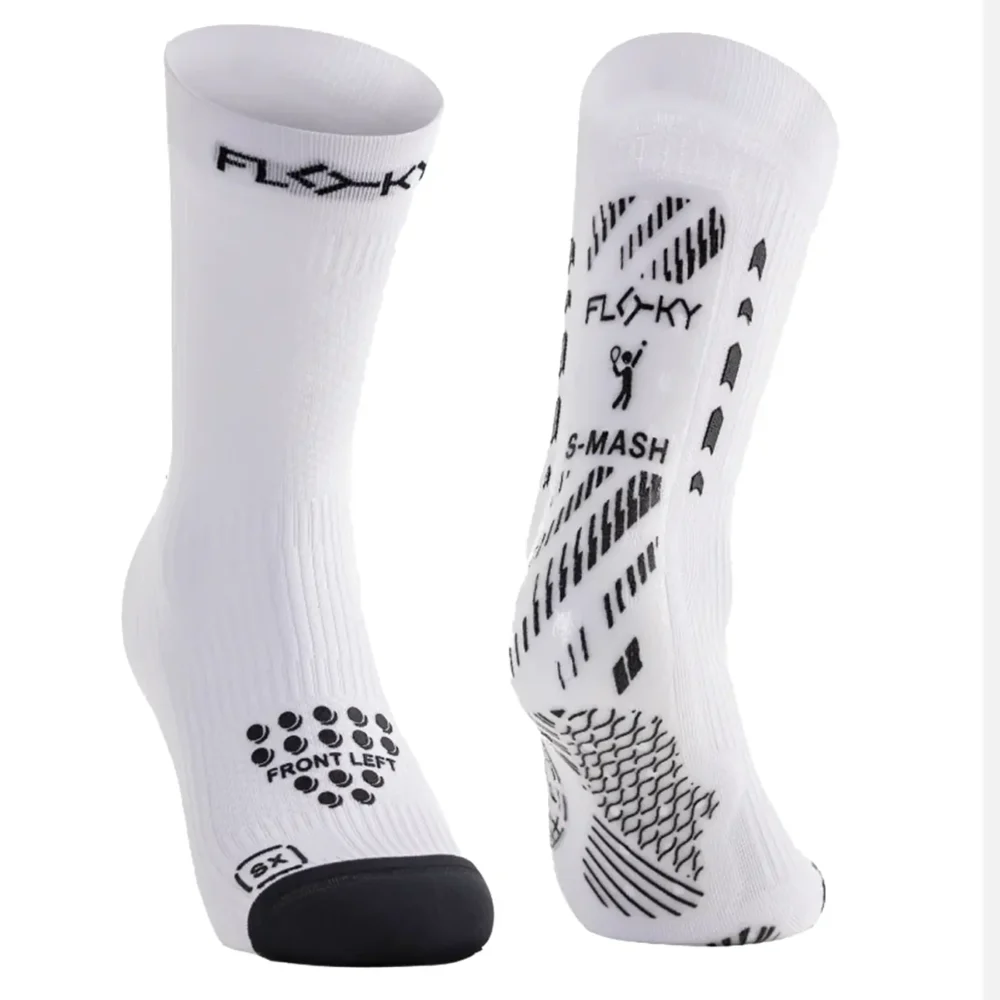 FLOKY Biomechanical S-Mash 3D Padel Socks 2026 White 06
